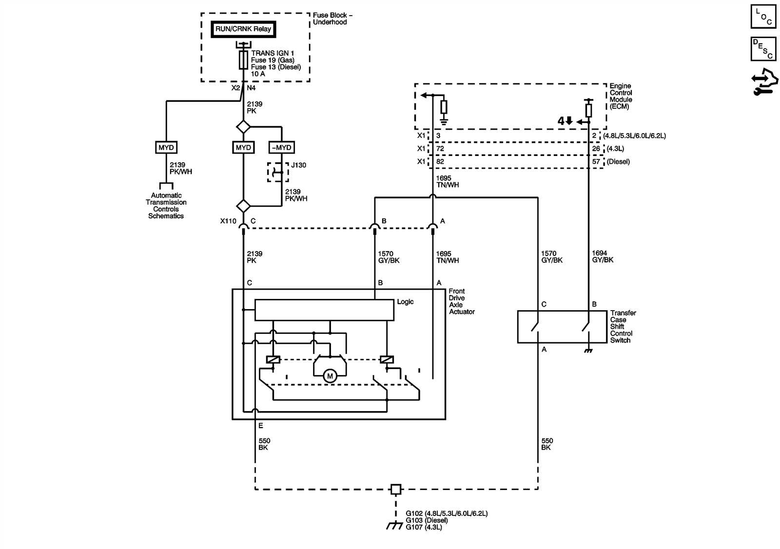 chevy front axle actuator wiring diagram