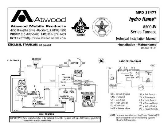 atwood furnace wiring diagram