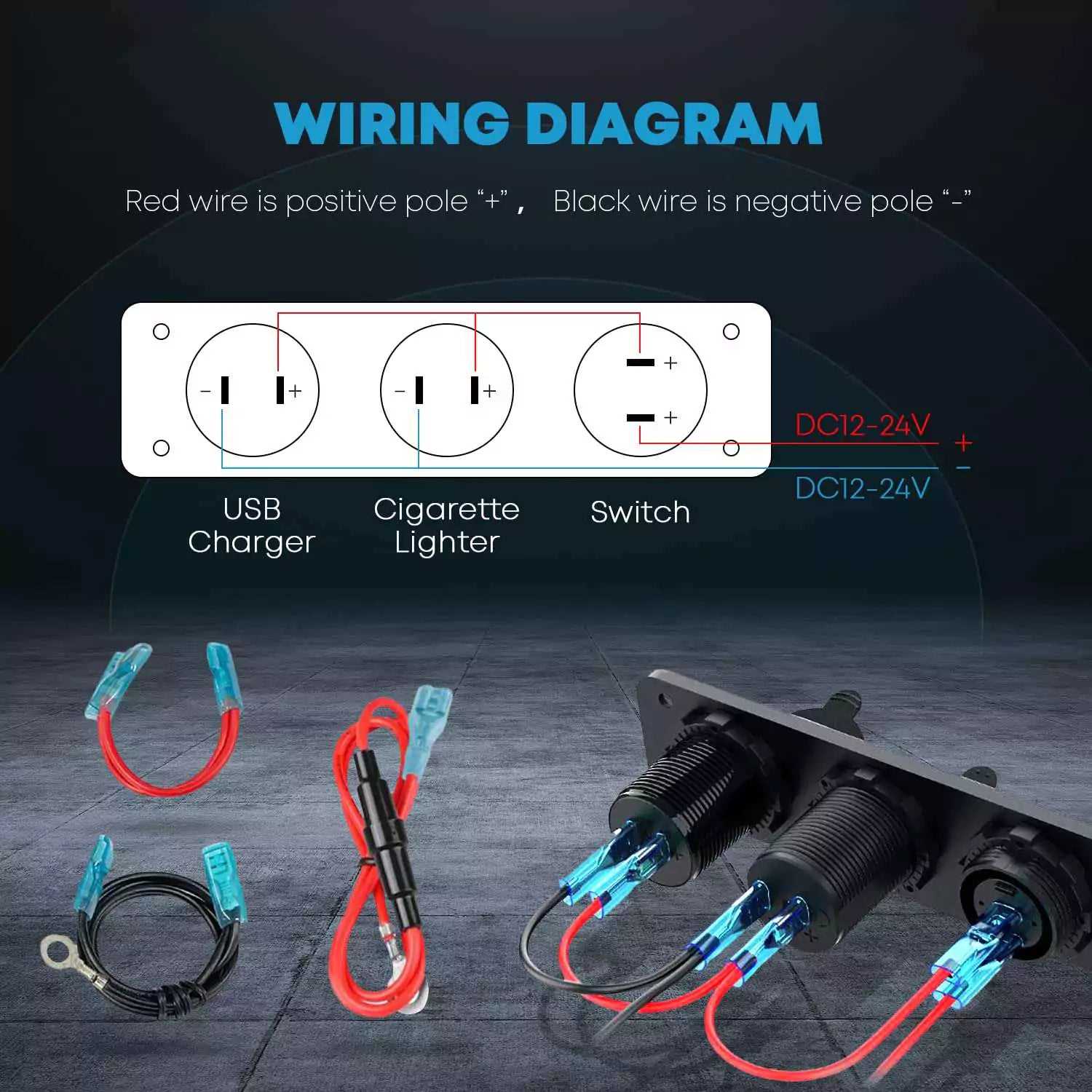 positive negative cigarette lighter wiring diagram