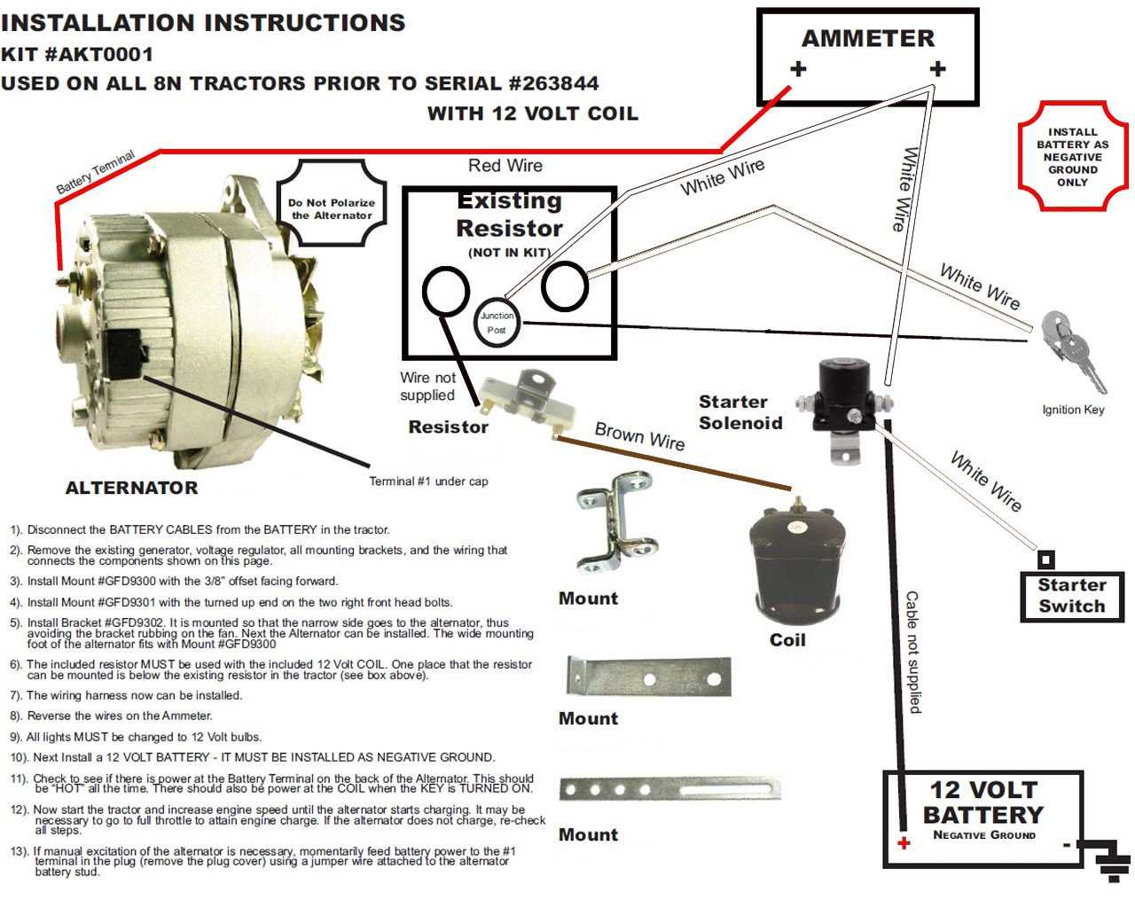 ford 8n wiring diagram 12 volt