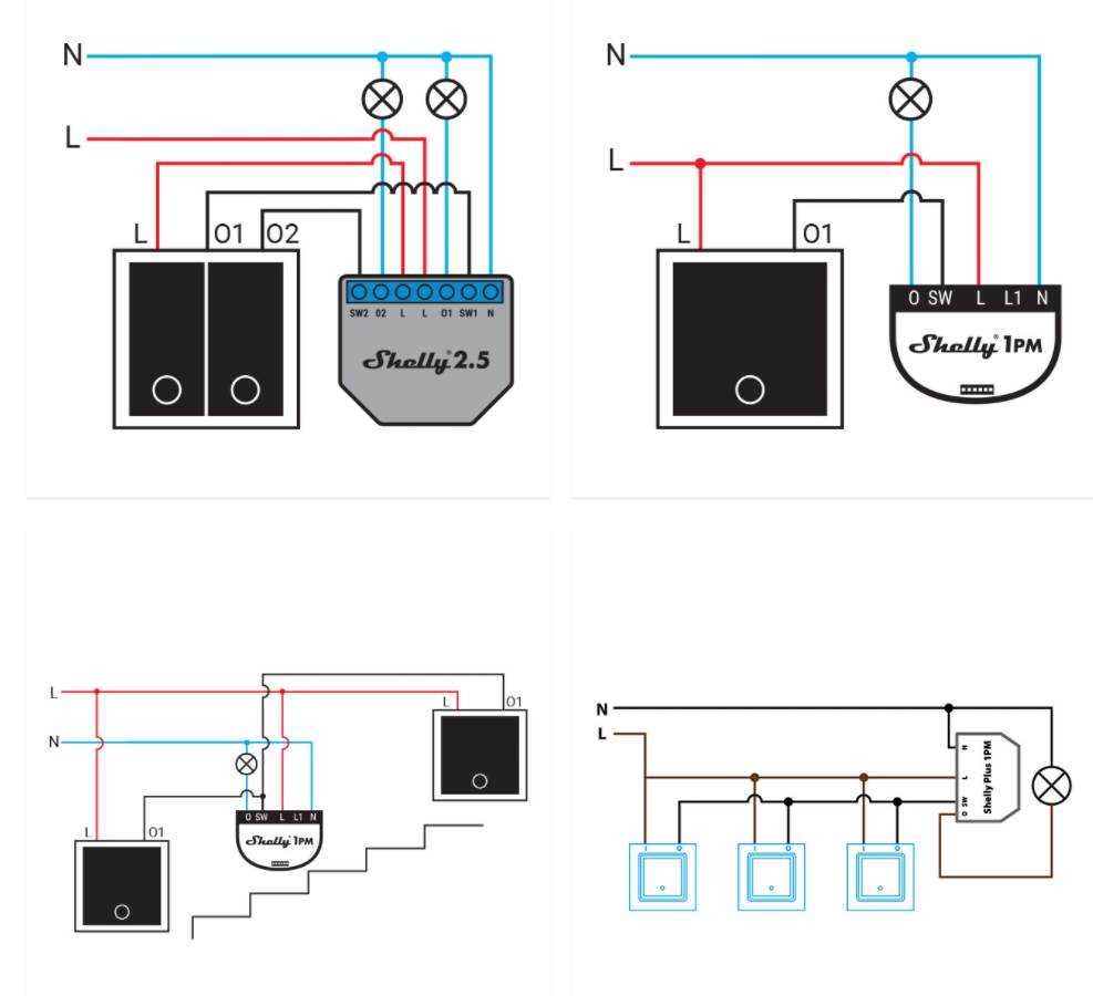 shelly plus i4 wiring diagram