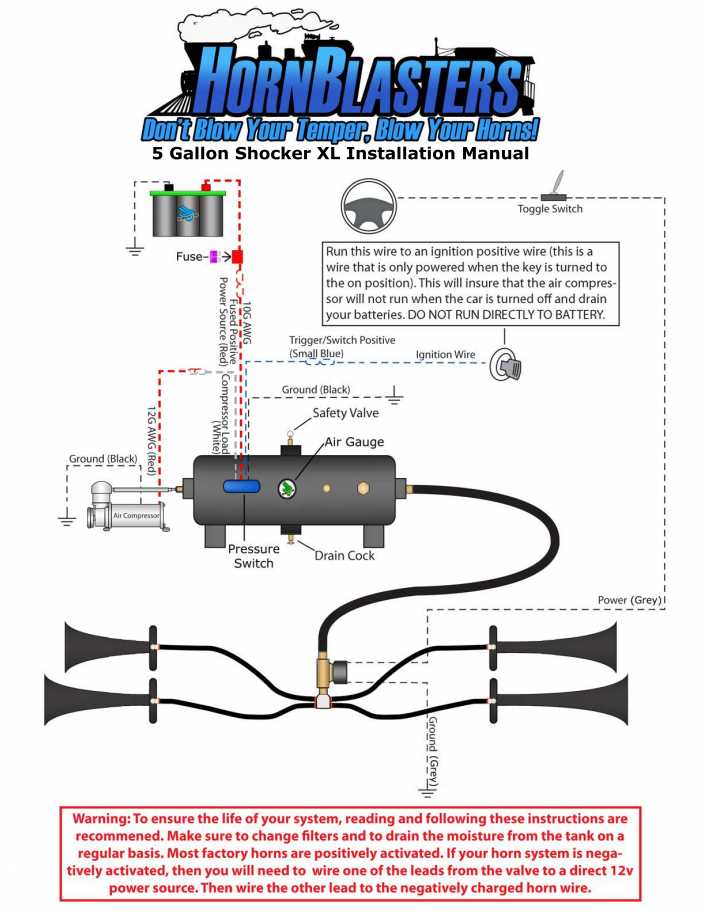 train horn wiring diagram