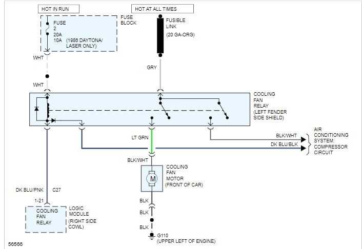 cooling fan relay wiring diagram