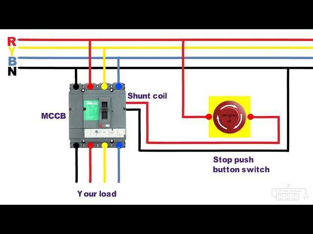 circuit breaker shunt trip wiring diagram