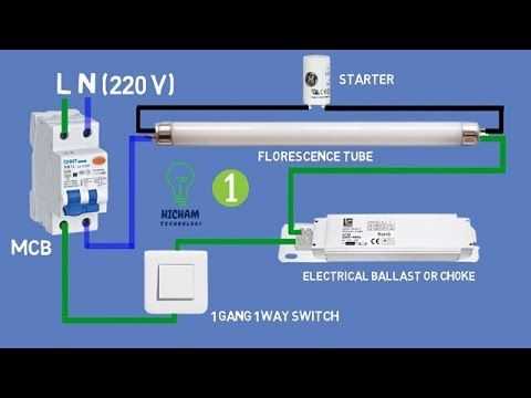 fluorescent tube light wiring diagram