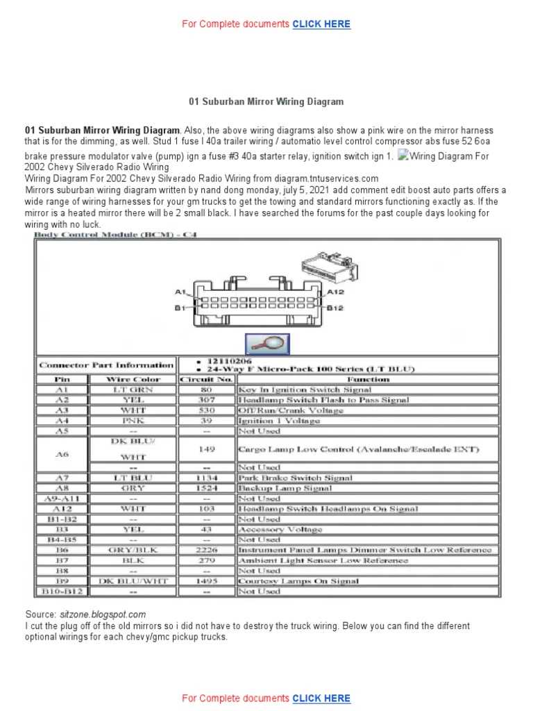 2003 tahoe stereo wiring diagram