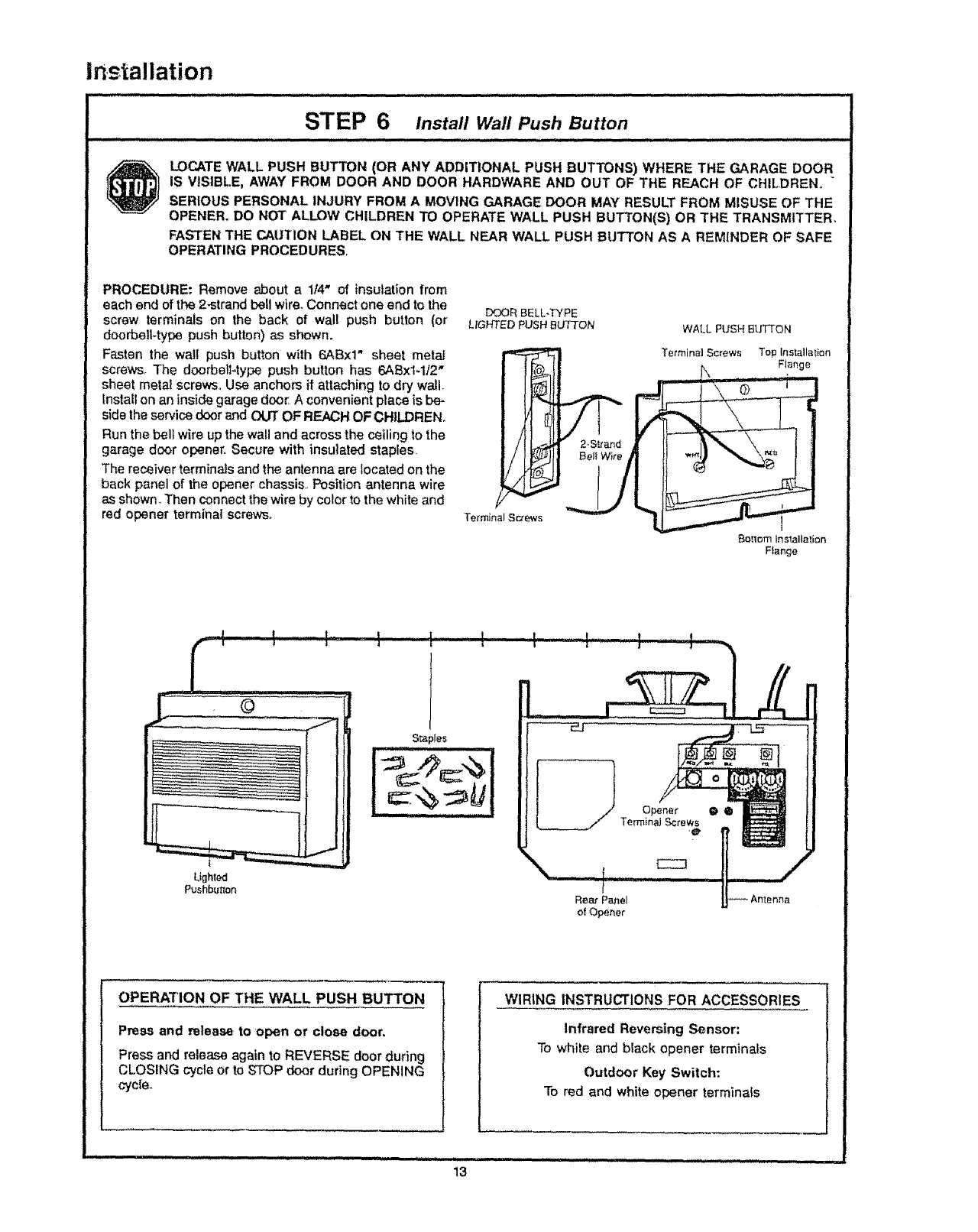 garage door sensor wiring diagram