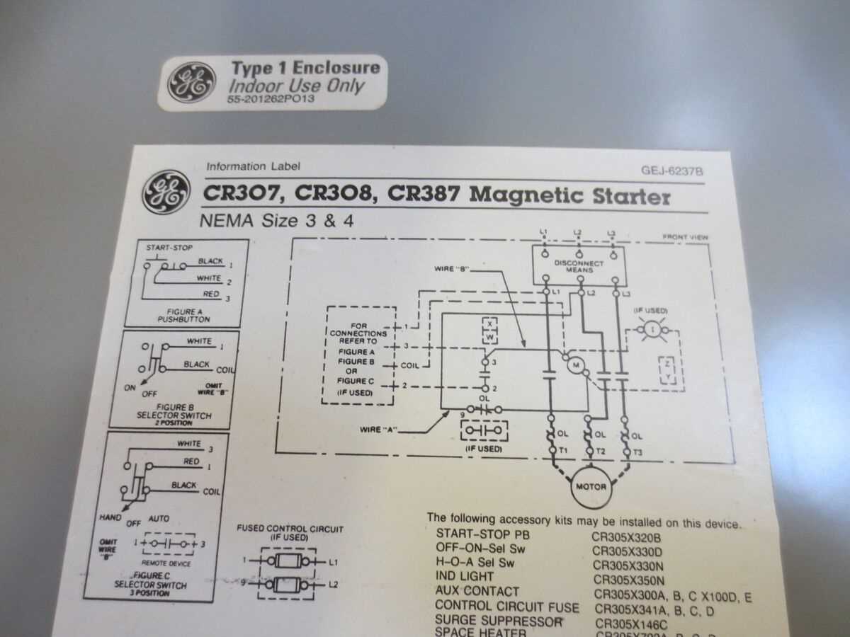 ge cr306 magnetic starter wiring diagram