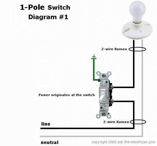 wiring diagram single pole switch