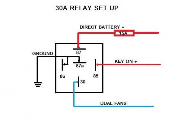 wiring diagram cooling fan relay