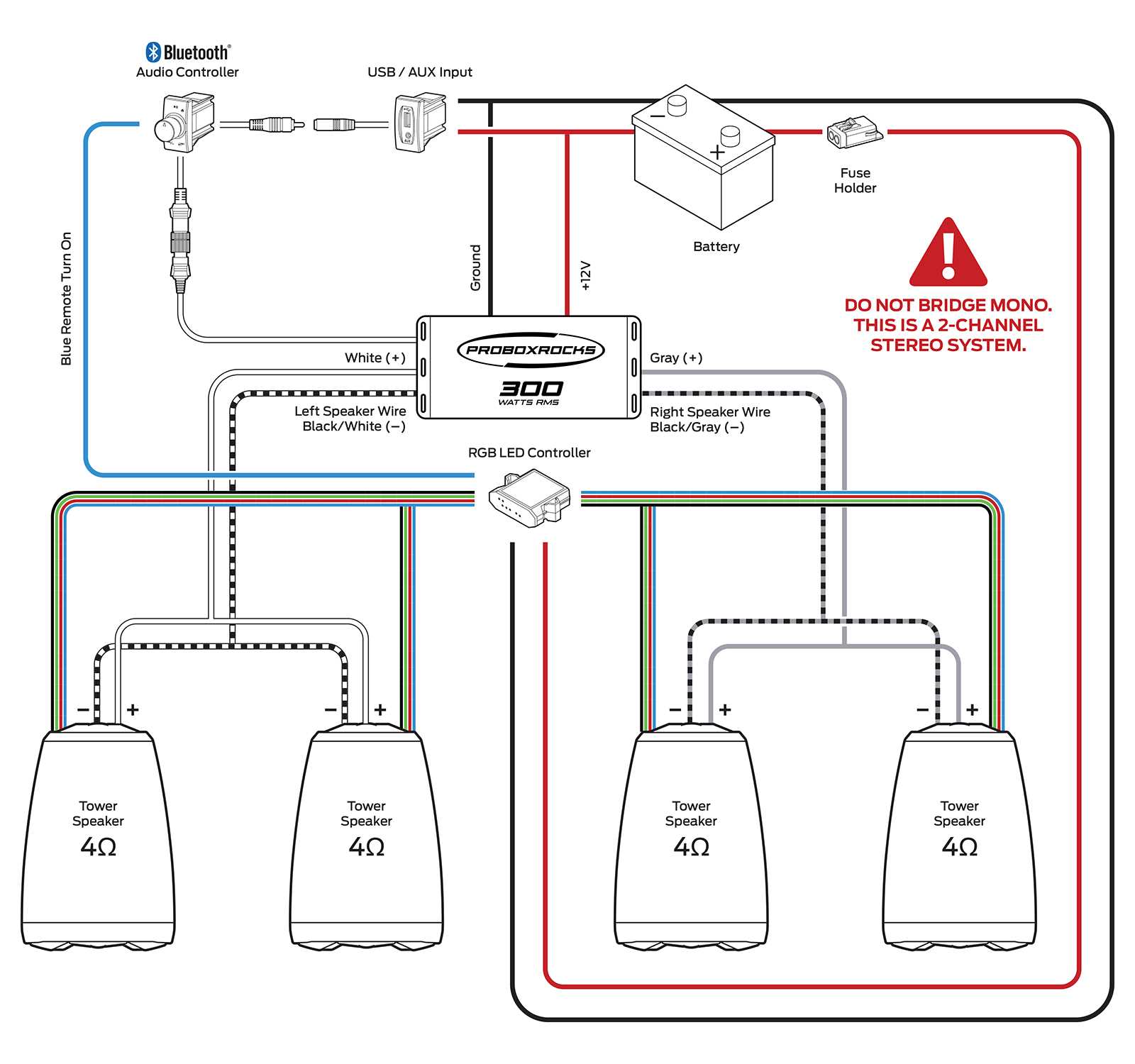 boat audio wiring diagram