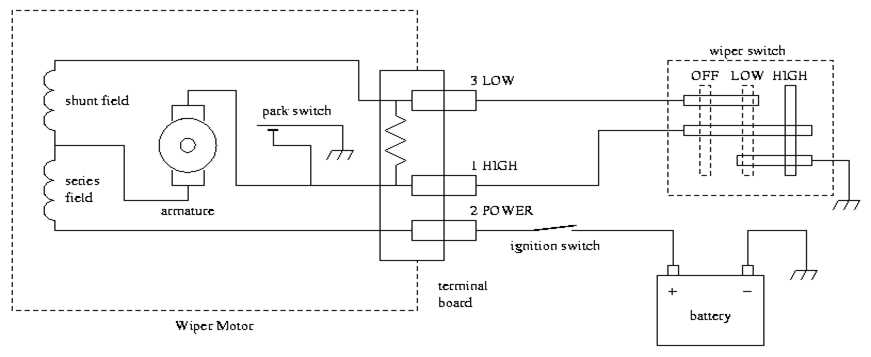 5 wire wiper motor wiring diagram