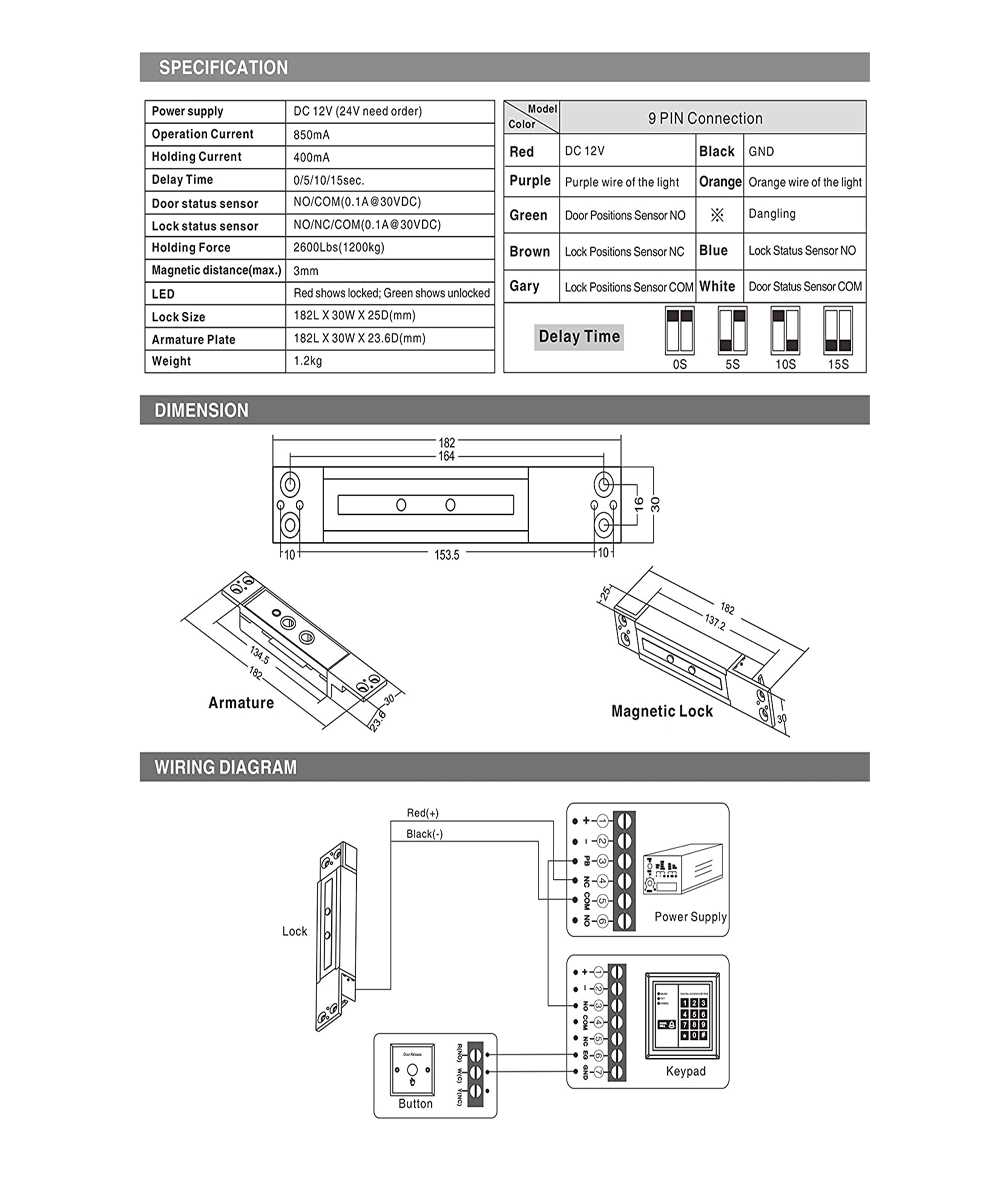 24v magnetic door lock wiring diagram