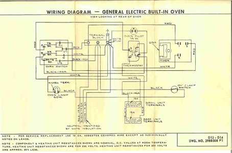 wiring diagram for oven