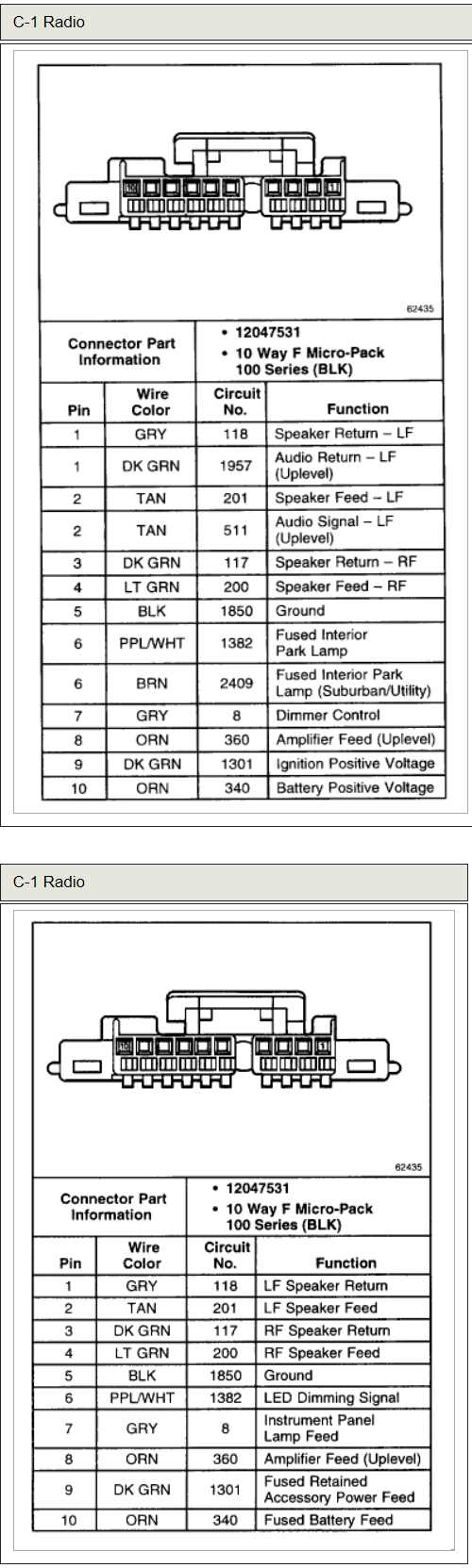 2005 chevy tahoe radio wiring diagram