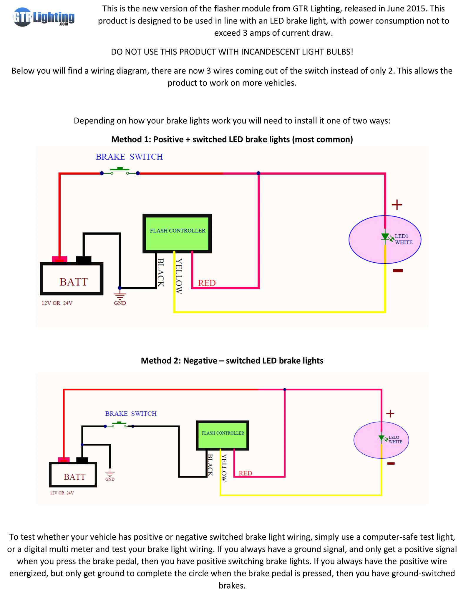 3 wire tail light wiring diagram