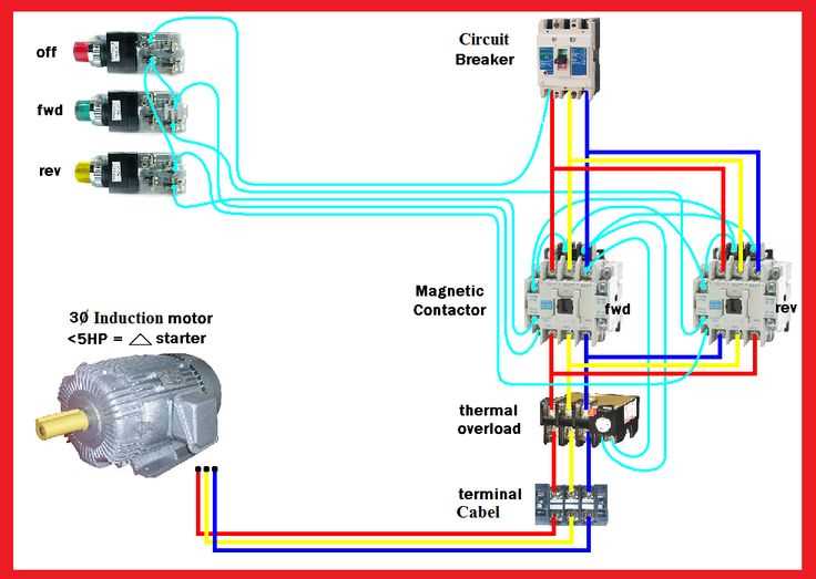 wiring a reversing switch for 480 b motor diagram