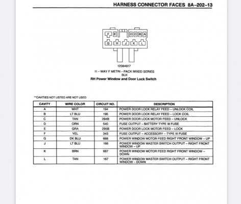 gm 5 pin power window switch wiring diagram