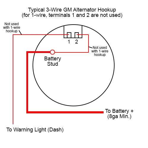 gm one wire alternator wiring diagram