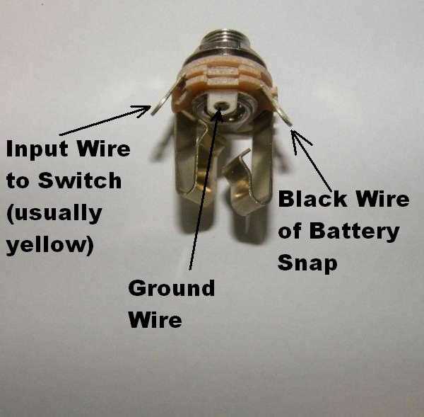 guitar input jack wiring diagram