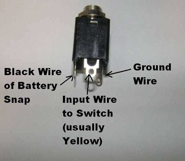 guitar input jack wiring diagram