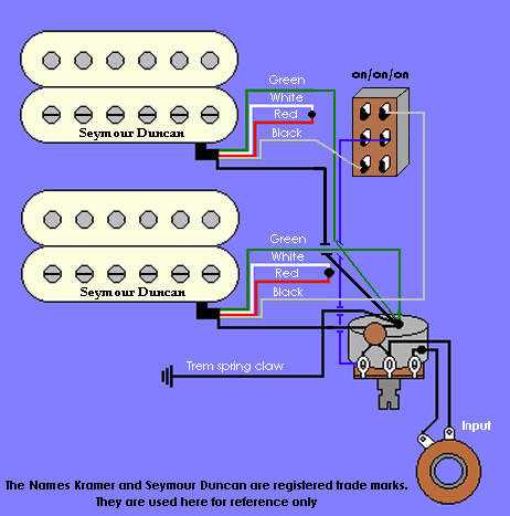 guitar wiring diagrams 2 pickups 1 volume 1 tone