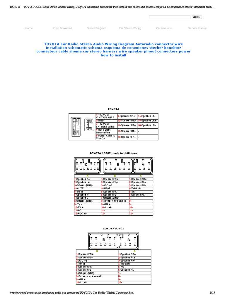 radio wiring toyota jbl wiring diagram