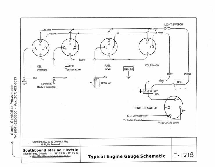 boat tachometer wiring diagram