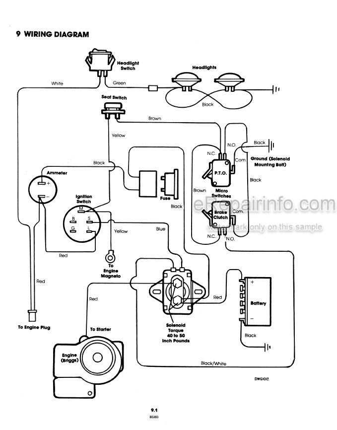 schematic craftsman lawn tractor wiring diagram