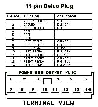 delco six pin connector cassette wiring diagram