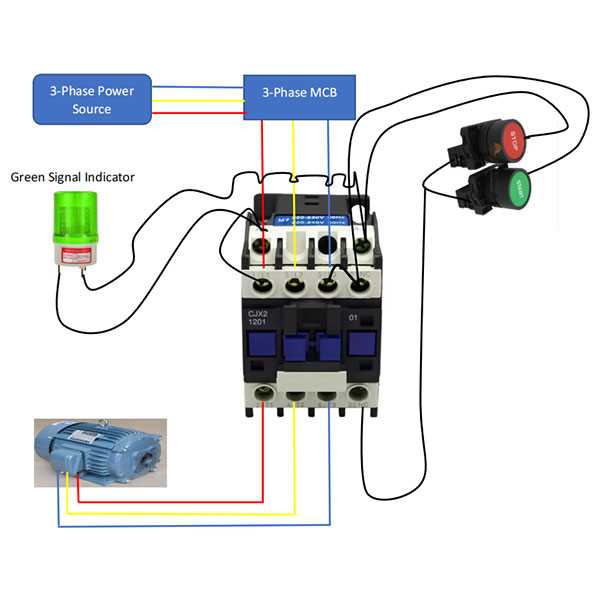 auxiliary contact wiring diagram