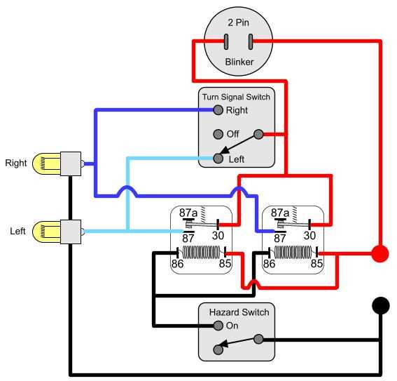 wiring diagram for flasher relay