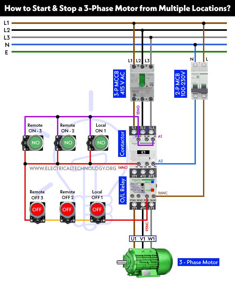 start stop push button station wiring diagram