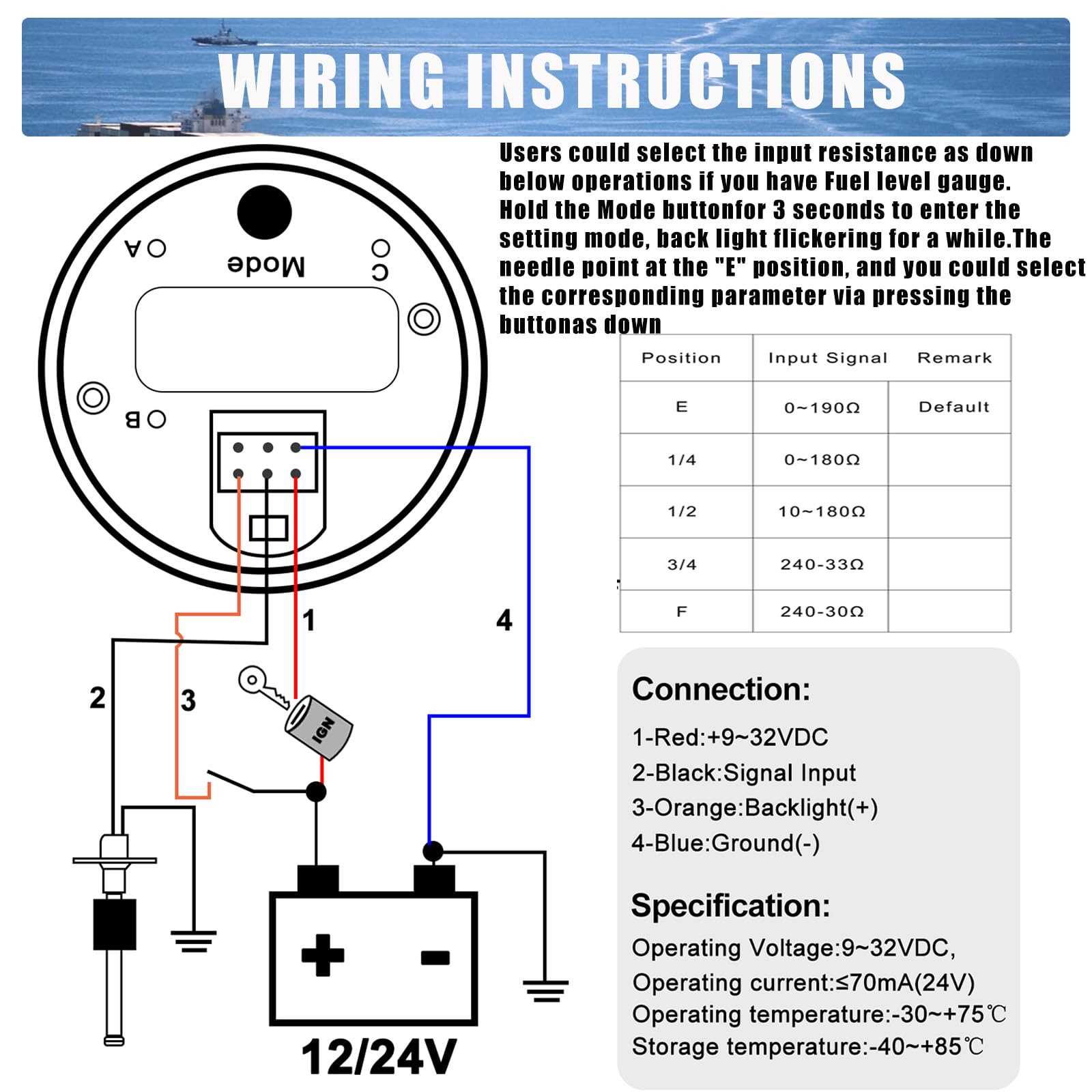 boat fuel gauge wiring diagram