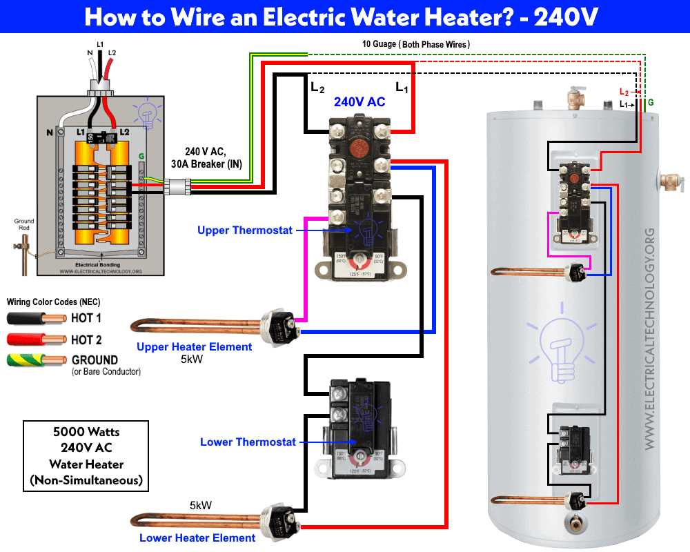 hot water tank wiring diagram