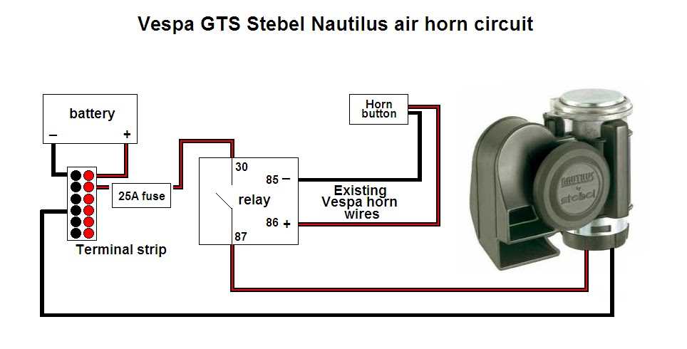 air horn wiring diagram with relay