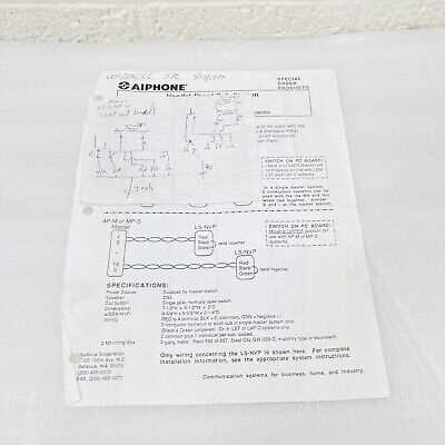 aiphone intercom wiring diagram