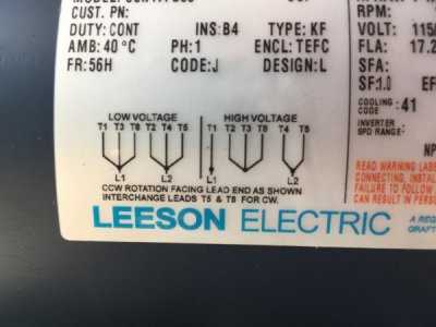 wiring diagram for leeson electric motors