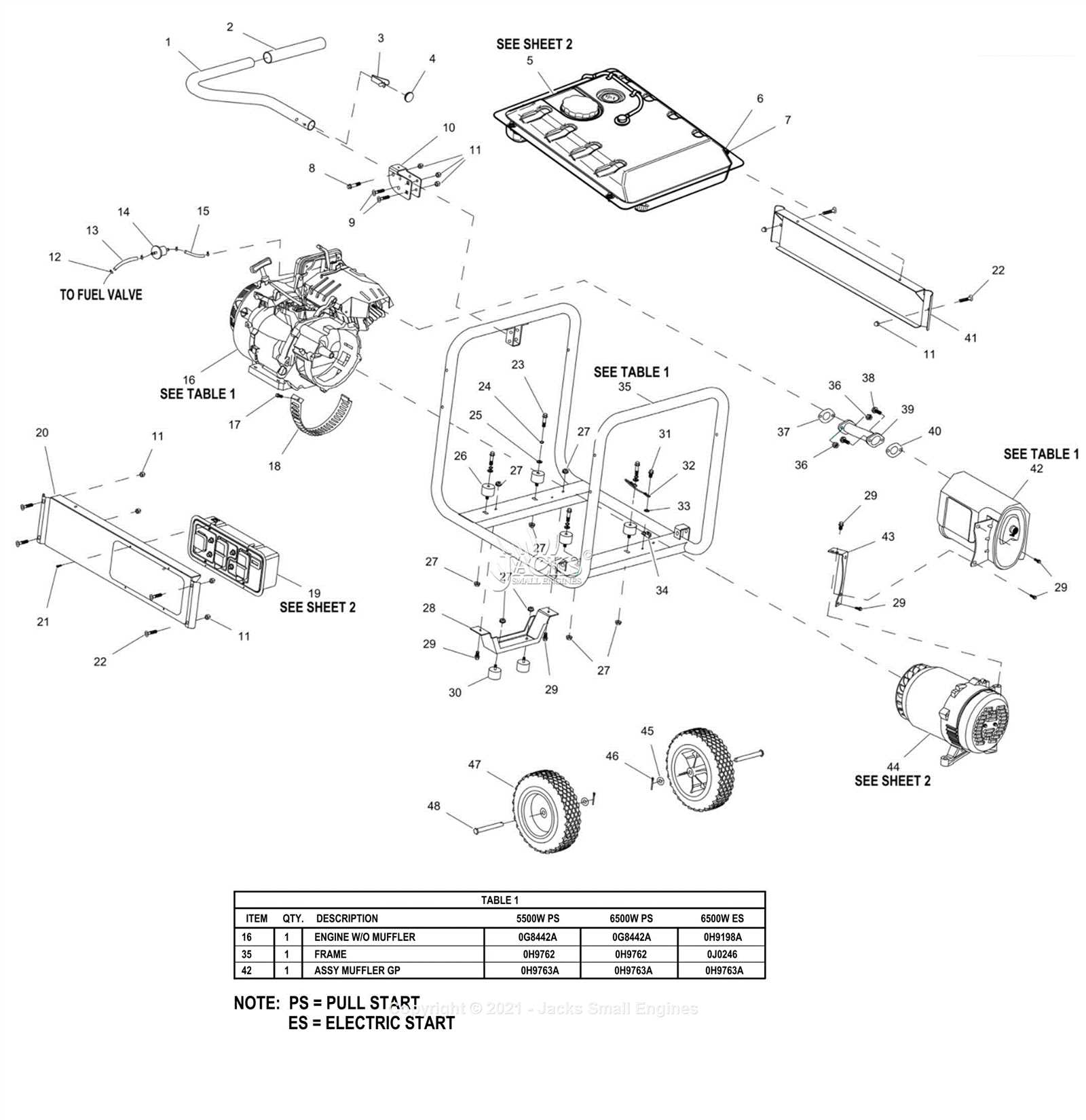 generac gp6500 wiring diagram