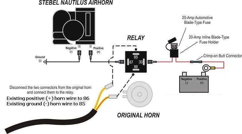 wiring diagram for car horn