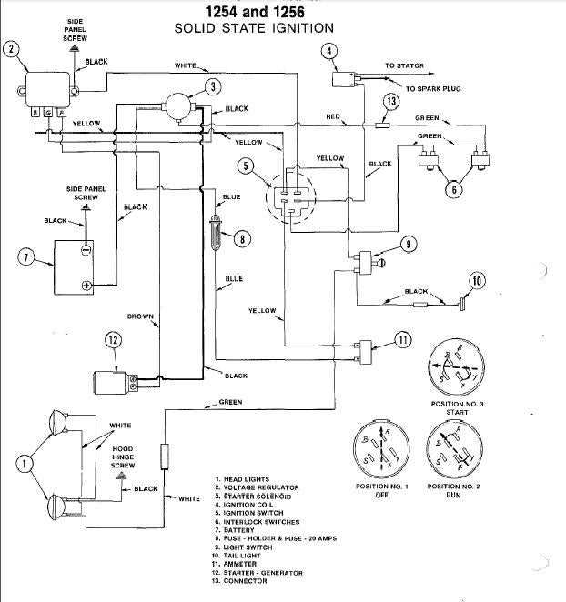 ignition switch wiring diagram for lawn mower