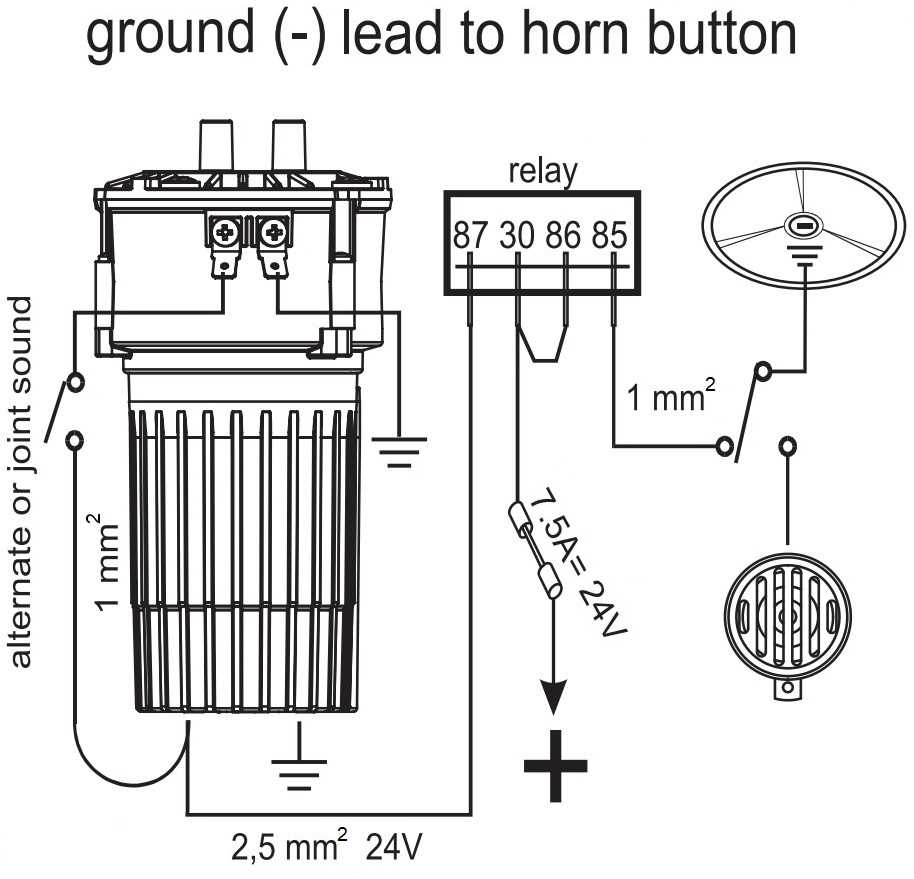 12 volt air horn wiring diagram