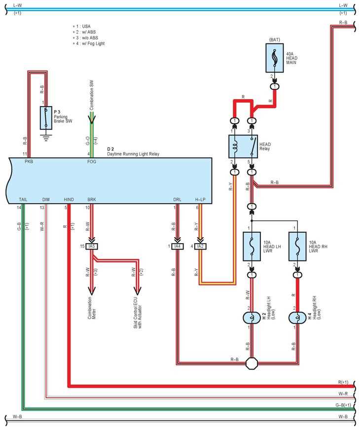 daytime running lights wiring diagram