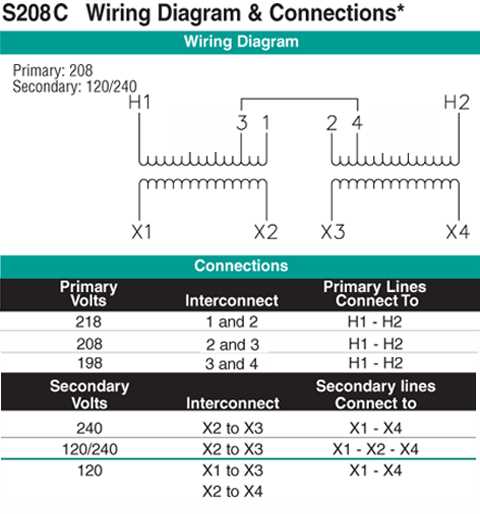 transformer wiring diagrams