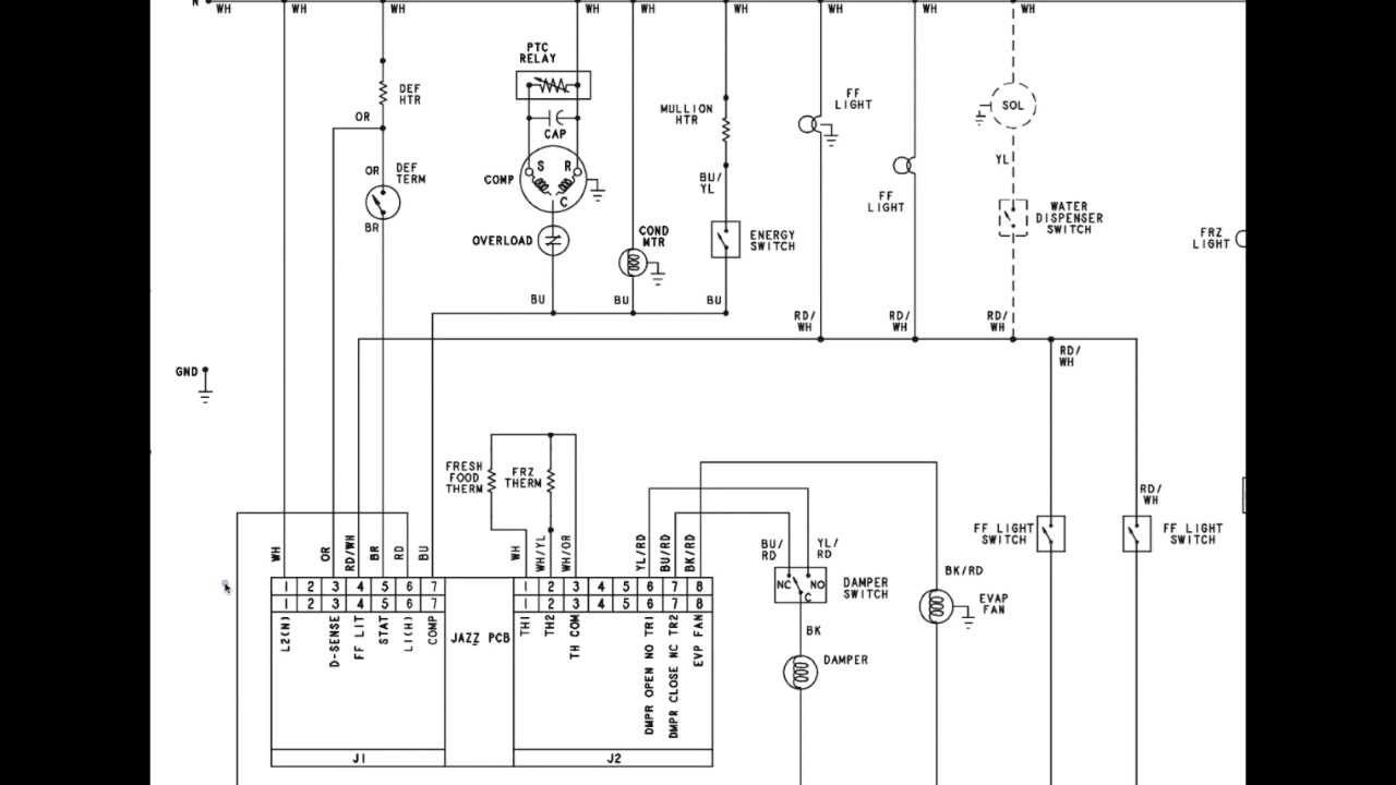 wiring diagram for whirlpool refrigerator