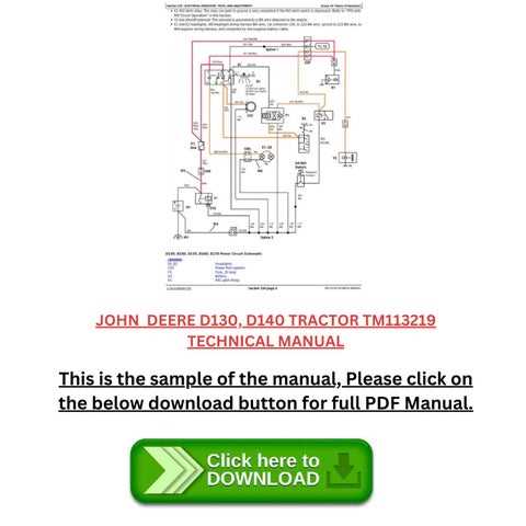 john deere d130 wiring diagram