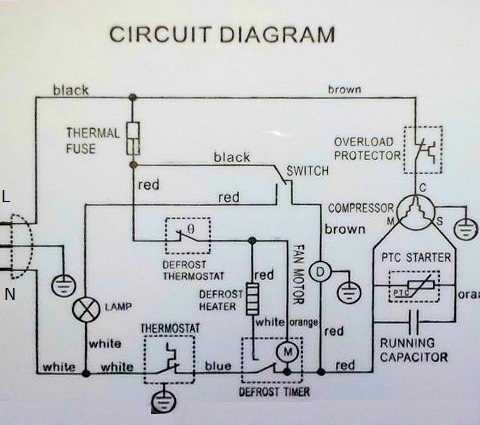 wiring diagram refrigerator