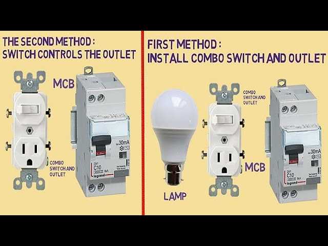 switch receptacle combo wiring diagram