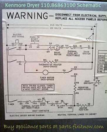 kenmore dryer wiring diagram