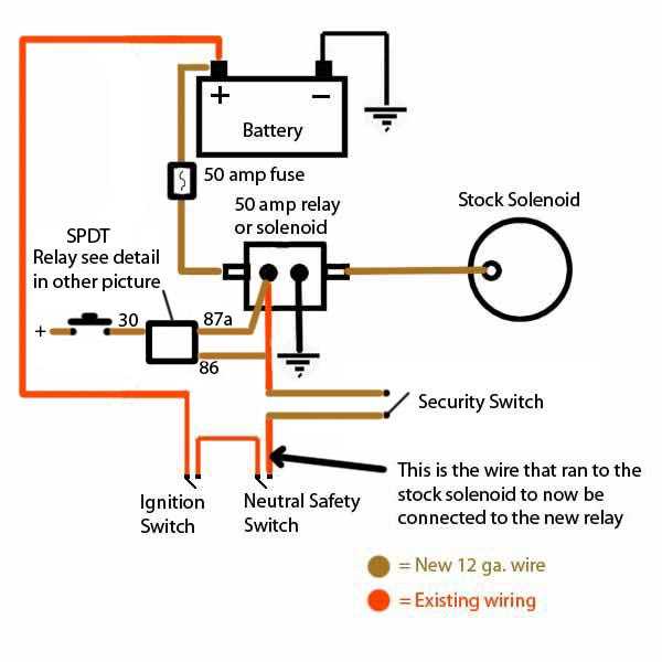 push button starter switch wiring diagram